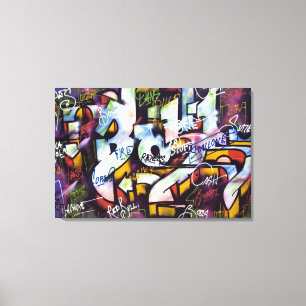 TOILE GRAFFITI DE MUR PEINT