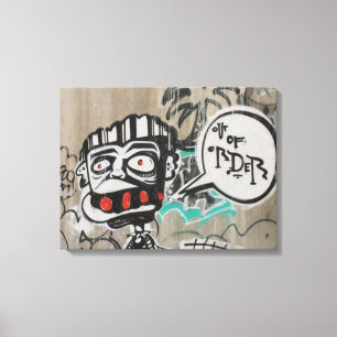 Toile Graffiti hors de l'ordre