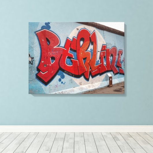 Toile Graffiti mur de Berlin (Insitu (Plancher de Bois))