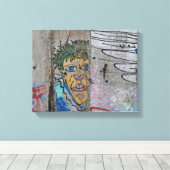 Toile Graffiti mural de Berlin (Insitu (Plancher de Bois))