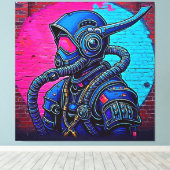 Toile Graffiti muraux masqués en néon (Insitu (Plancher de Bois))