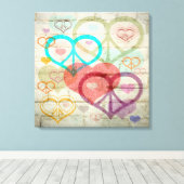 Toile Graffiti Paix et Amour Imprimer (Insitu (Plancher de Bois))