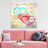 Toile Graffiti Paix et Amour Imprimer (Insitu(Salon))