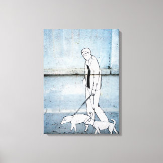 Toile graffiti pour chien marchant rue branimirova, croa