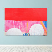 Toile Graffiti rouge et blanc - Collection Art de rue (Insitu (Plancher de Bois))