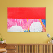 Toile Graffiti rouge et blanc - Collection Art de rue (Insitu(Salon))