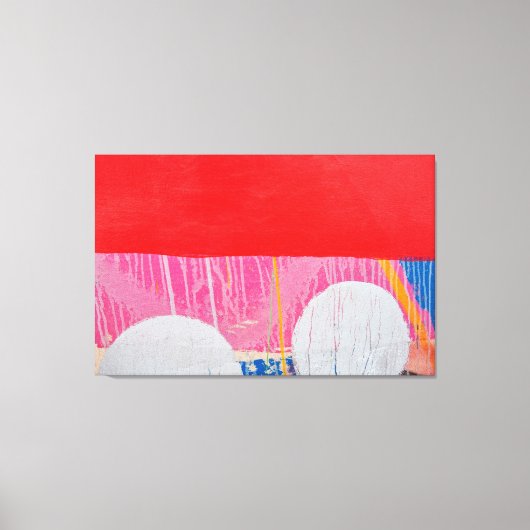 Toile Graffiti rouge et blanc - Collection Art de rue (Recto)