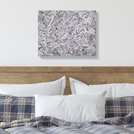 Toile Graffiti Sharpie (Insitu(Chambre))