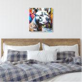 Toile Graffiti Street Art Brindle Pitbull Lover (Insitu(Chambre))