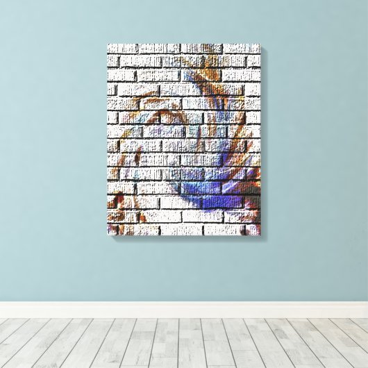 TOILE GRAFFITI SUR UN MUR EN BRIQUE (Insitu (Plancher de Bois))