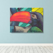Toile Graffiti Toucan coloré (Insitu (Plancher de Bois))