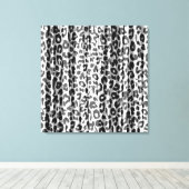 Toile Graines Blanches Noires Poster de animal Fourrure  (Insitu (Plancher de Bois))