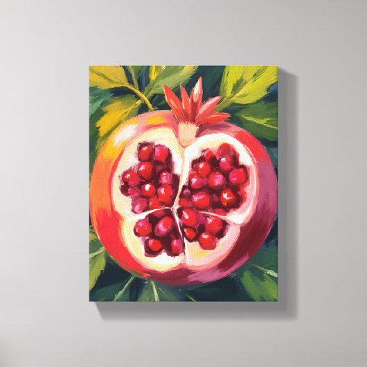 Toile Graines de Grenade | Peinture de Fruit (Recto)