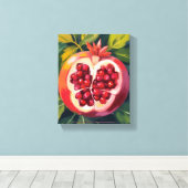 Toile Graines de grenade | Peinture de fruits (Insitu (Plancher de Bois))