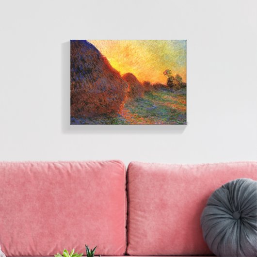 Toile Grainstacks Claude Monet vintage (Insitu(Salon))