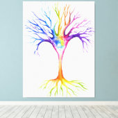 Toile Grand arbre neuronal coloré (Insitu (Plancher de Bois))