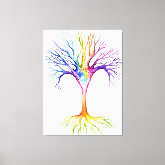 Toile Grand arbre neuronal coloré (Recto)