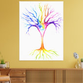 Toile Grand arbre neuronal coloré (Insitu(Salon))