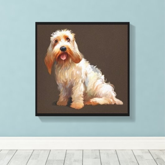 Toile Grand Basset Griffon Vendeen - Portrait de chien (Insitu (Plancher de Bois))