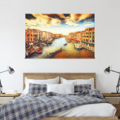Toile Grand canal de Venise avec gondoles (Insitu(Chambre))