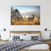 Toile Grand Cerf Buck Confrontation à la Ferme (Insitu(Chambre))