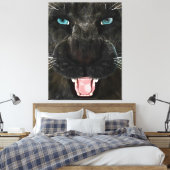 Toile Grand Chat Panther Noir (Insitu(Chambre))