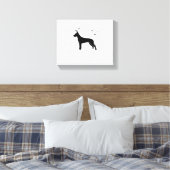 Toile Grand Chien Danois - Halloween Lune Silhouette Cla (Insitu(Chambre))