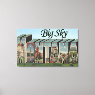 Toile Grand ciel, Montana - grandes scènes de lettre