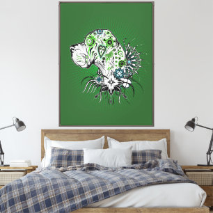 Toile Grand Danois Vert