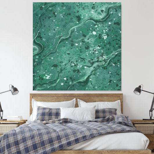 Toile Grand décor mural en marbre vert (Insitu(Chambre))