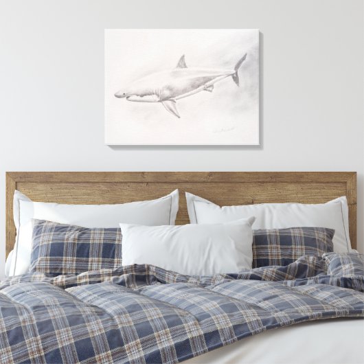 Toile Grand dessin de requin blanc (Insitu(Chambre))