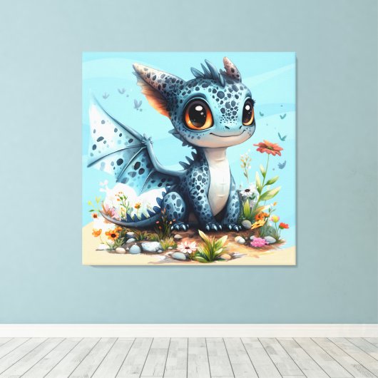 Toile Grand Dragon Œil (Insitu (Plancher de Bois))