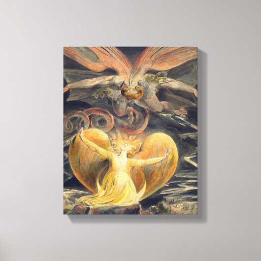 Toile Grand dragon rouge par William Blake (Recto)