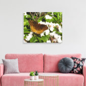 Toile Grand Fritillaire en éperon sur le Laurel de monta (Insitu(Salon))