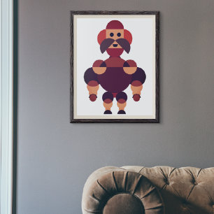 Toile Grand guerrier africain musclé