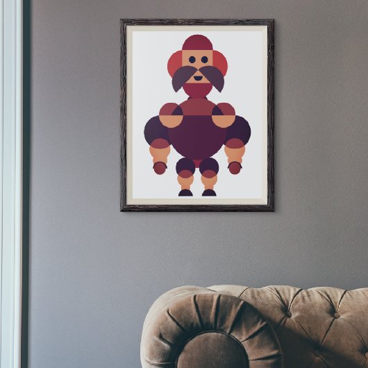 Toile Grand guerrier africain musclé