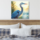 Toile Grand Héron bleu Everglades Parc National Floride (Insitu(Chambre))