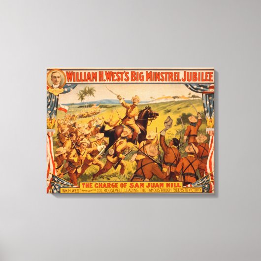 Toile Grand Jubilé de Minstrel charge de San Juan Hill (Recto)