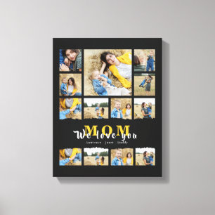 Toile Grand-mère noire moderne maman photo collage mère 