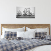 Toile Grand navire noir et blanc (Insitu(Chambre))