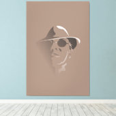 Toile Grand noir&blanc Retro Face Monochrome Dessin (Insitu (Plancher de Bois))