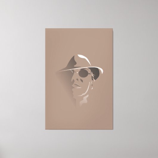 Toile Grand noir&blanc Retro Face Monochrome Dessin (Recto)