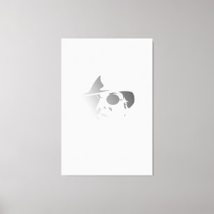 Toile Grand noir&blanc Retro Face Monochrome Dessin