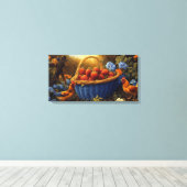 Toile Grand panier de fraises (Insitu (Plancher de Bois))