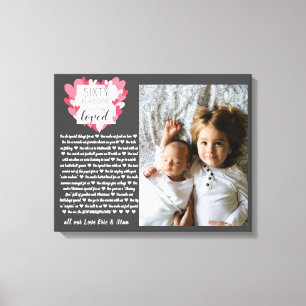 Toile Grand-parent cadeau photo toutes les raisons que v