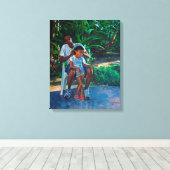 Toile Grand-père et enfant 2010 (Insitu (Plancher de Bois))