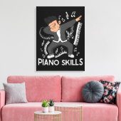 Toile Grand Piano Player Pianist Pianist Cadeau Musique  (Insitu(Salon))