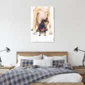 Toile Grand portrait Dane et Dachshund (Insitu(Chambre))