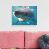 Toile Grand portrait gros requin blanc (Insitu(Salon))