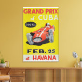 Toile Grand Prix Cuba, Havane, vintage affiche (Insitu(Salon))